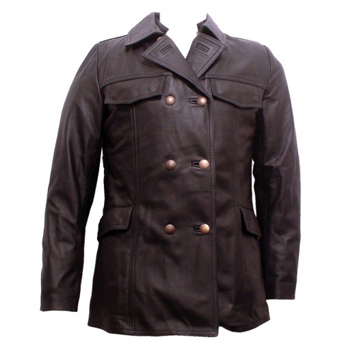 German Police Leather Coat
